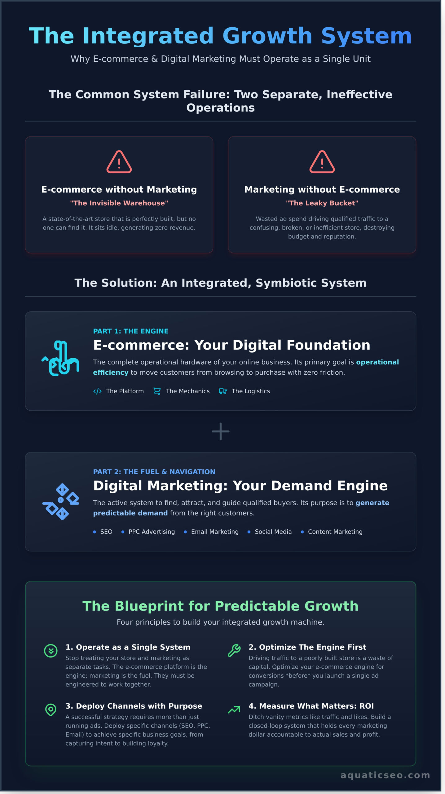 E-commerce and Digital Marketing: The Engine and Fuel of Online Sales - Infographic