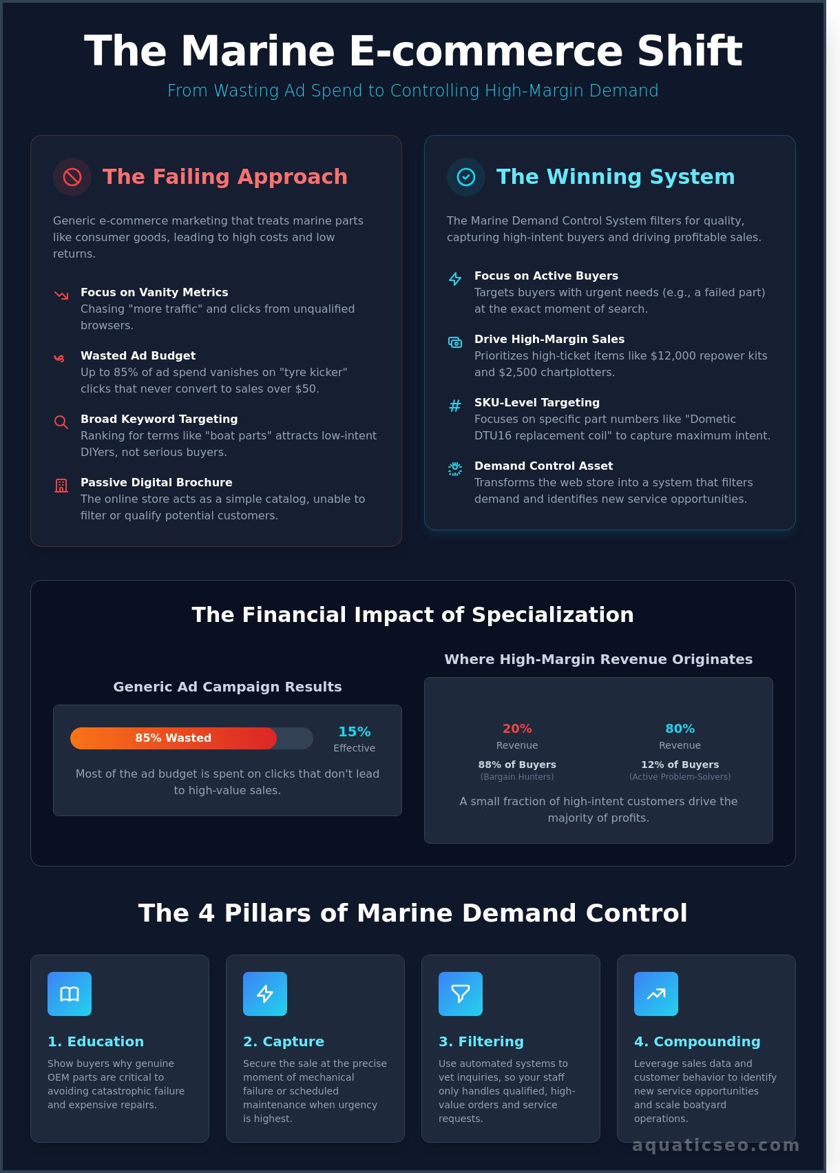 Marine E-Commerce Marketing: Stop Chasing Clicks and Start Controlling Demand