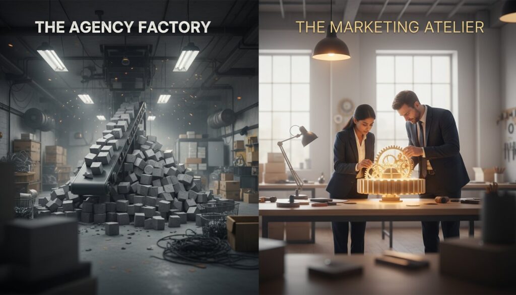 The Marketing Atelier vs. The Agency Factory: A Marine Business Guide
