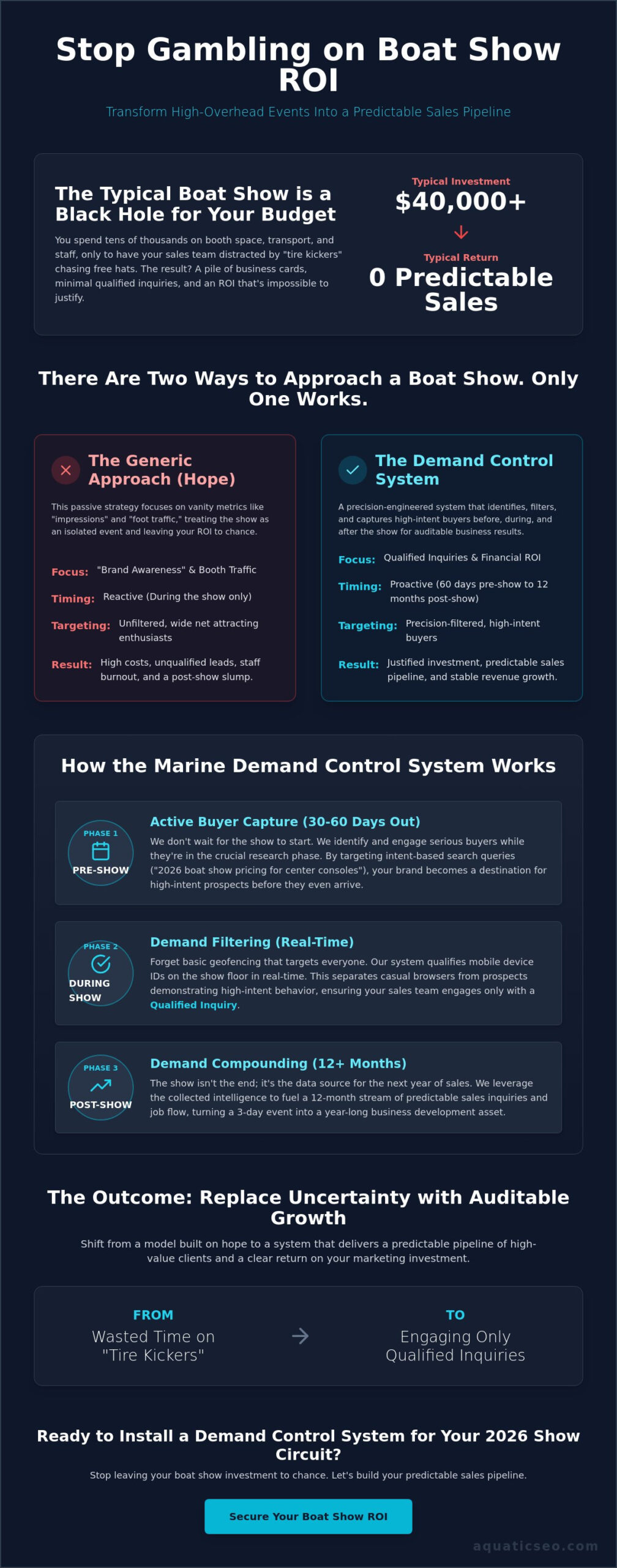 Digital Marketing for Boat Shows: Stop Chasing Traffic and Start Capturing Demand